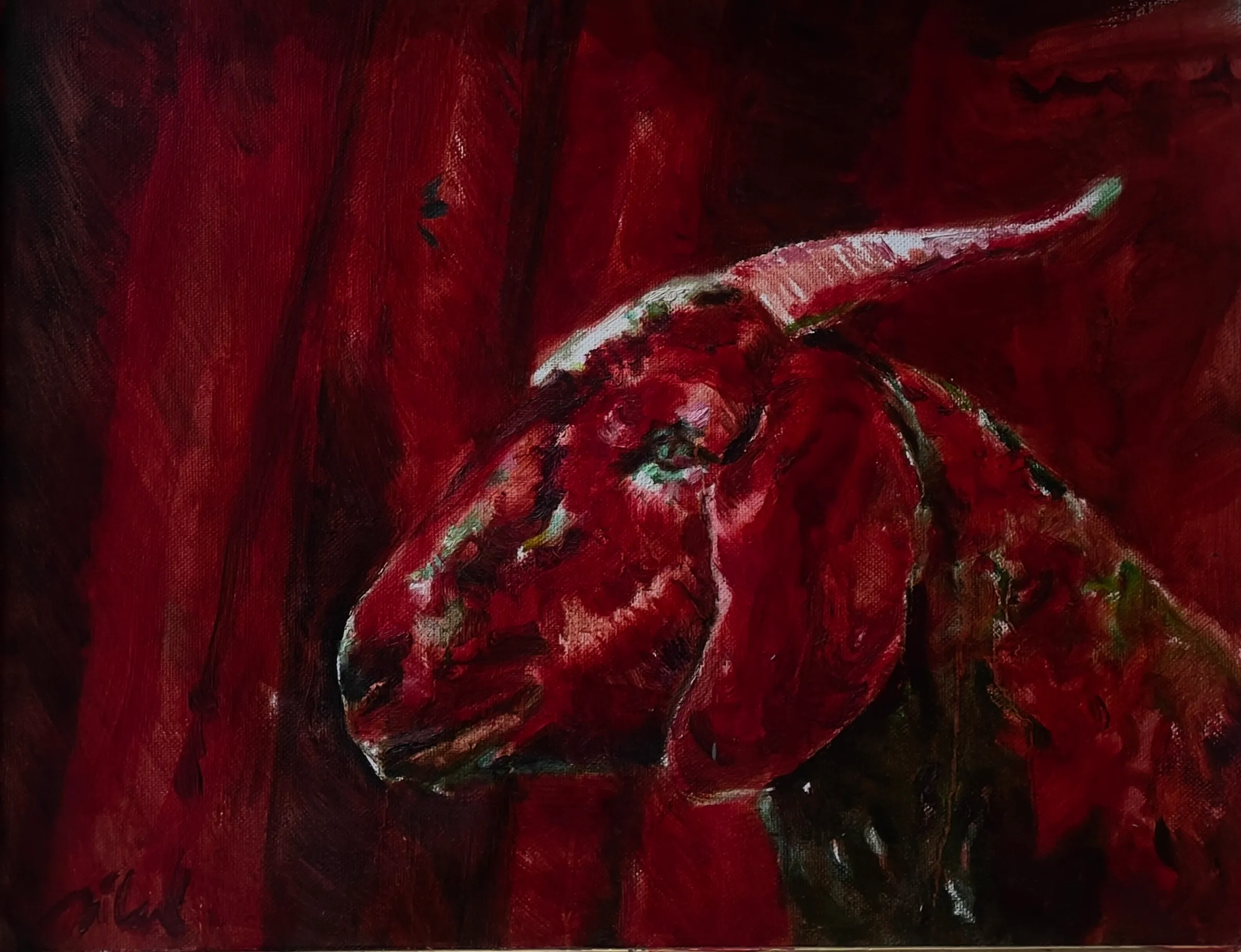 Red Goat Portrait